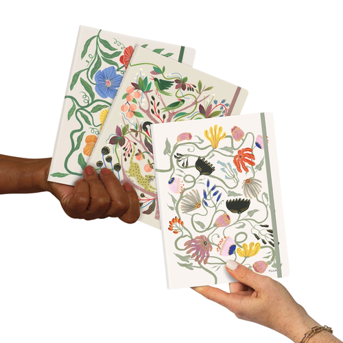 Wild Floral + Foliage - Sewn Trio Notebook Set