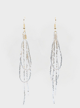 Nadia Bead Loop Earrings - Silver