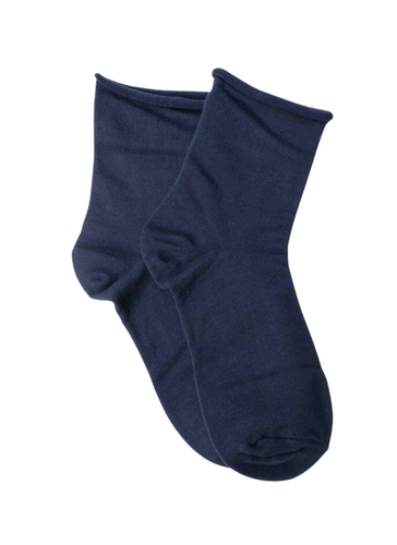 Mid Crew Cotton Socks - Navy