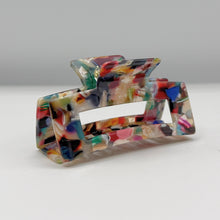 Rectangle Cellulose Acetate Hair Claw Clip - Multi-coloured
