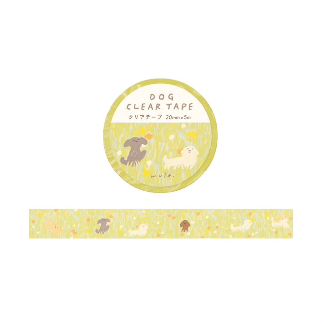 Washi Tape - Meadow Pups Clear 20mm