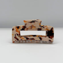 Rectangle Cellulose Acetate Hair Claw Clip - Mochaccino