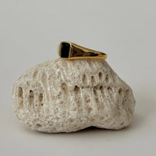Mae Ring - Gold with Black Stone