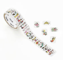 Washi Tape Sticker Roll - People Living in a Notebook - Busy