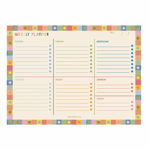 Happy Stripes Weekly Planner Pad