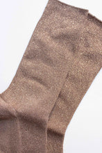 Glitter Modal Socks - Mocha