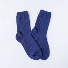 Mini Sequin Holiday Glitter Socks - Blue