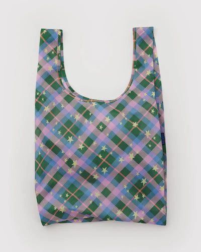 Baggu Bag - Green Star Plaid