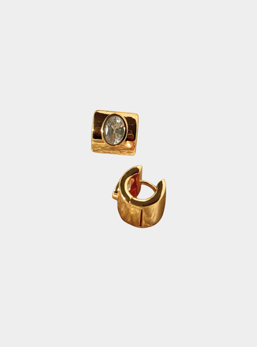 Mimi Cuff Huggie Earrings - Gold