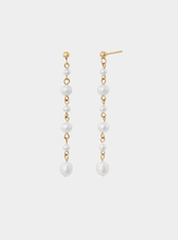 Tessa Drop Pearl Earrings - Gold