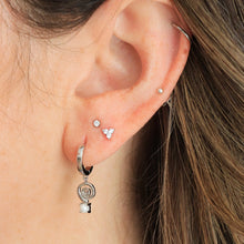 Spiral Pearl Earrings - Silver