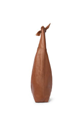 Knot Leather Shoulder Bag - Cognac