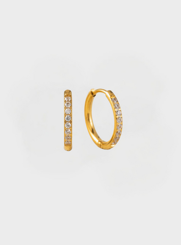 Waterproof Evie 15mm Hoop Earrings - Gold