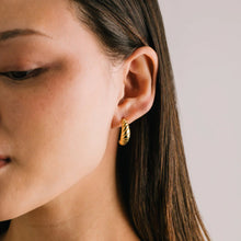 Waterproof Paris Hoop Earrings - Gold
