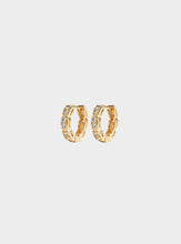 Carol Gold Crystal Hoop Earrings