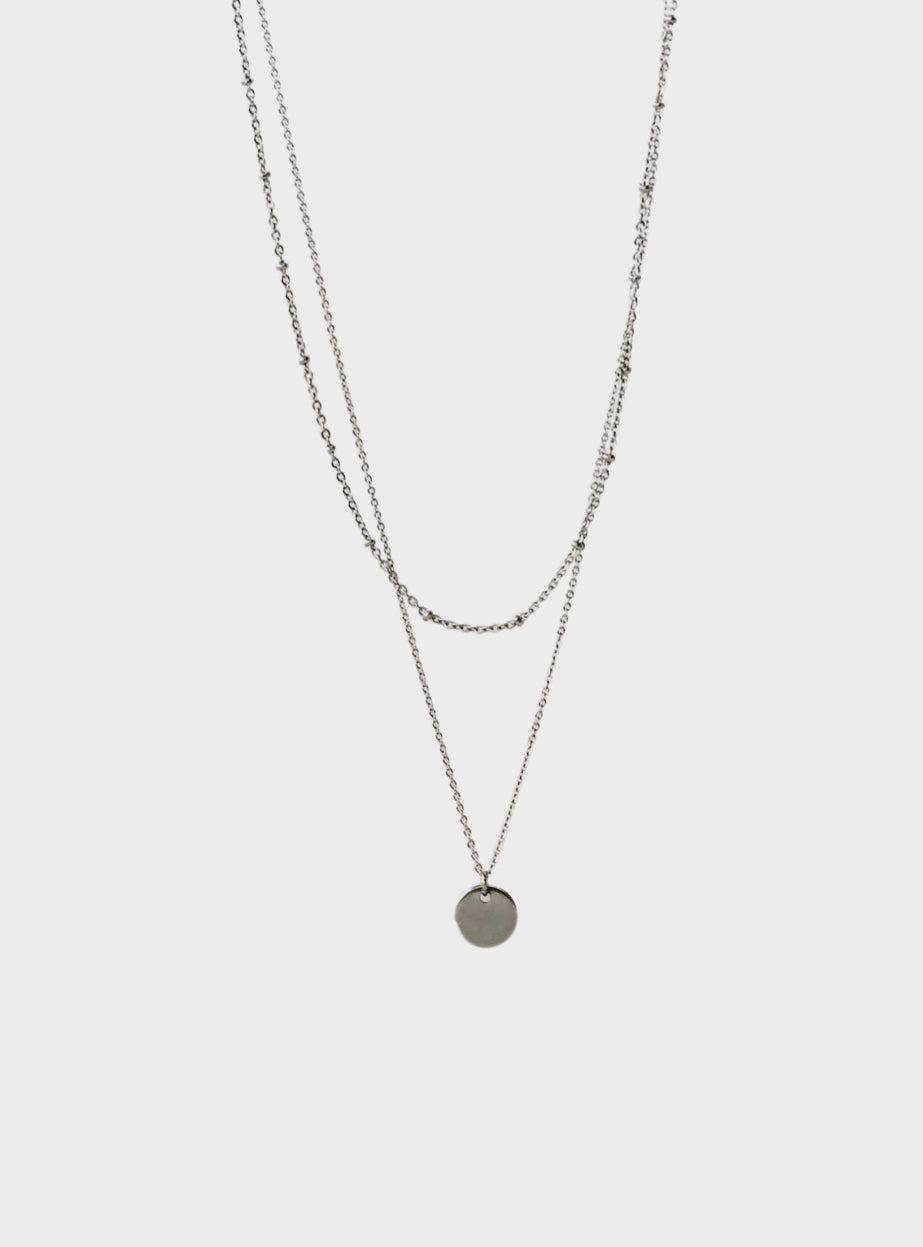 Duo Chain Necklace - Silver
