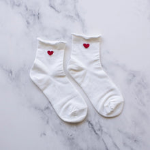 Little Heart Socks - White