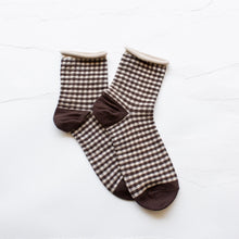 Picnic Mid Crew Socks - Chocolate Brown