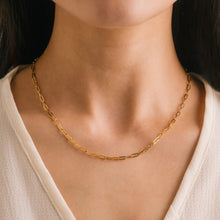 Waterproof Paperclip Chain Necklace - Gold