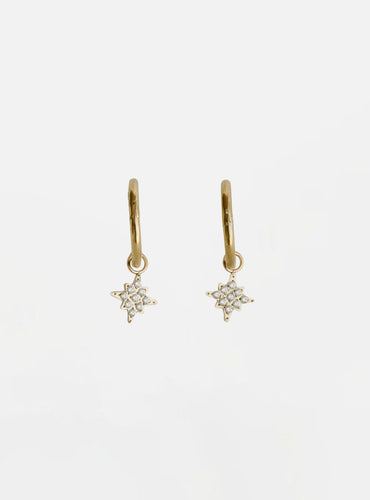 Starlight Hoop Earrings - Gold