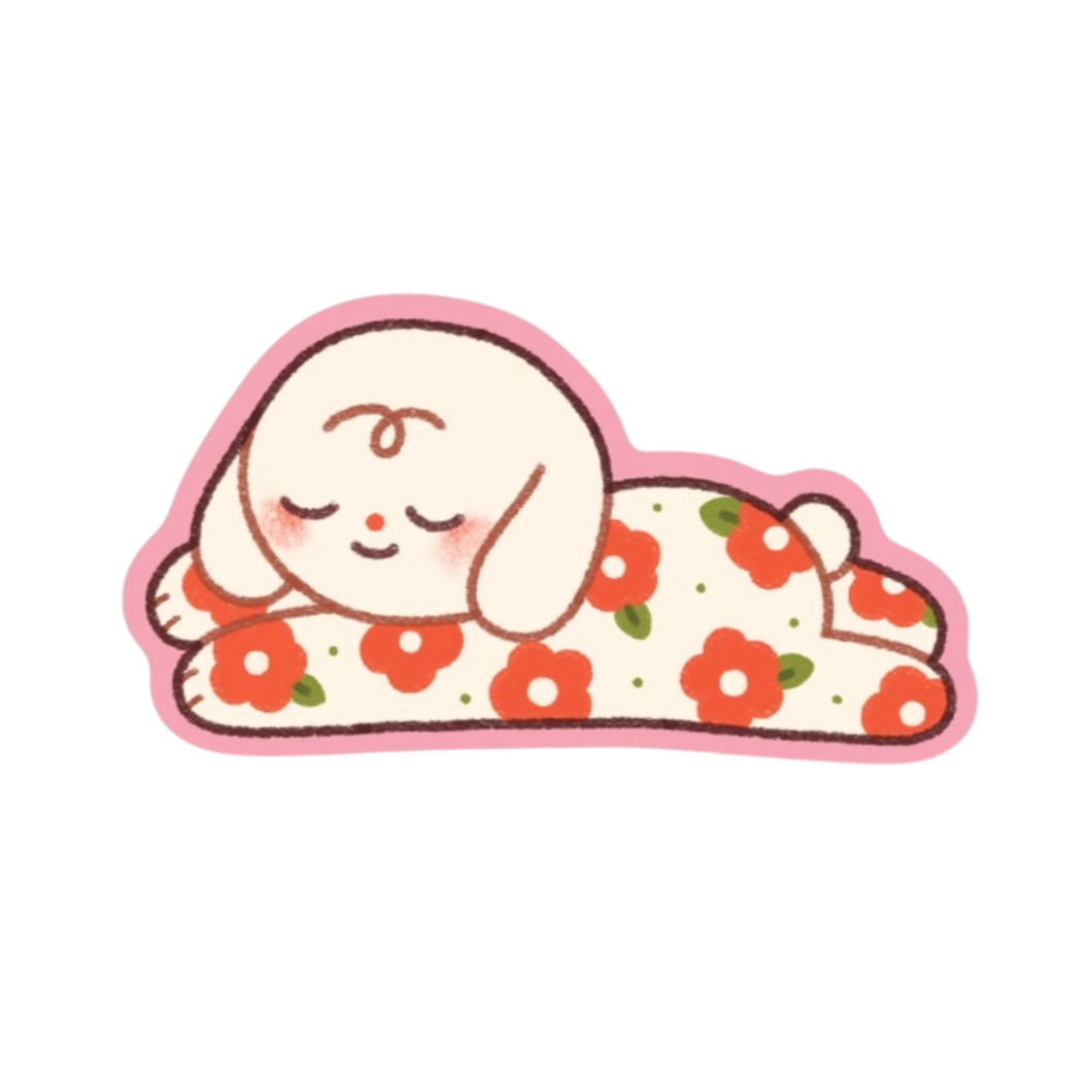 Sleepy Puppy Vinyl Sticker