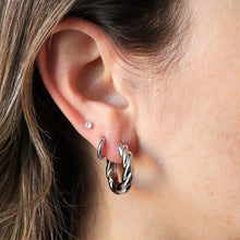 Orla Twisted Chunky Hoops - Silver