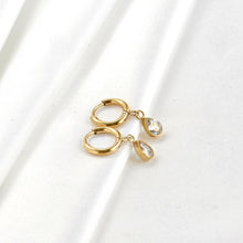 Ella Teardrop Hoop Earrings - Gold