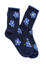 Hildi Floral Socks - Navy