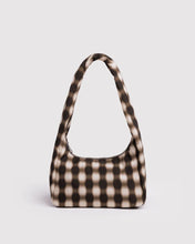 Small Nylon Meringue Bag - Blurred Gingham Brown