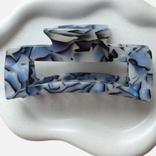 Iridescent Blue Rectangle Hair Claw