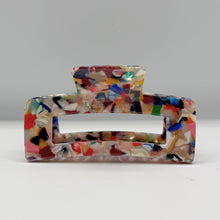 Rectangle Cellulose Acetate Hair Claw Clip - Multi-coloured