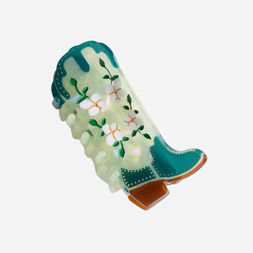 Eco-friendy Boot Hair Claw - Floral Green