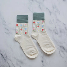 Spring Check Socks - Pastel Teal