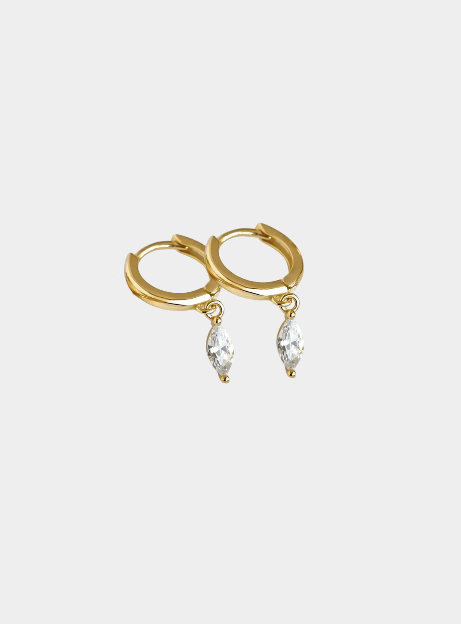 Asha Huggie Hoop Earrings - Gold