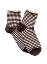 Picnic Mid Crew Socks - Chocolate Brown