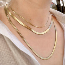 Kai Herringbone Chain Necklace - Gold OR Silver (assorted sizes)