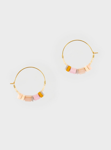 Fiona Hoops - Cream Pastel