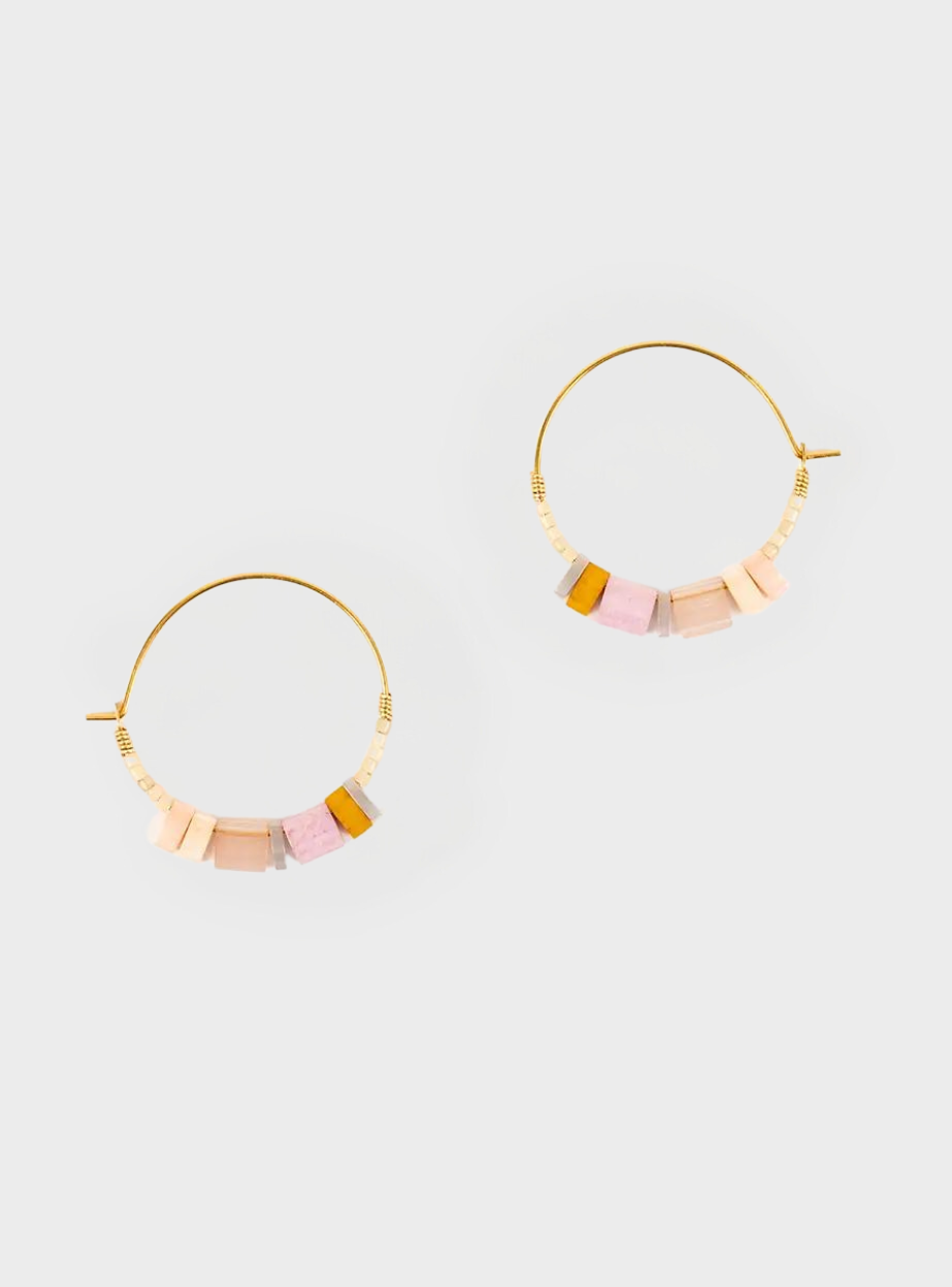 Fiona Hoops - Cream Pastel