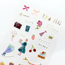 Sticker Sheet - Celebrations Miki Tamura (with silver foil)
