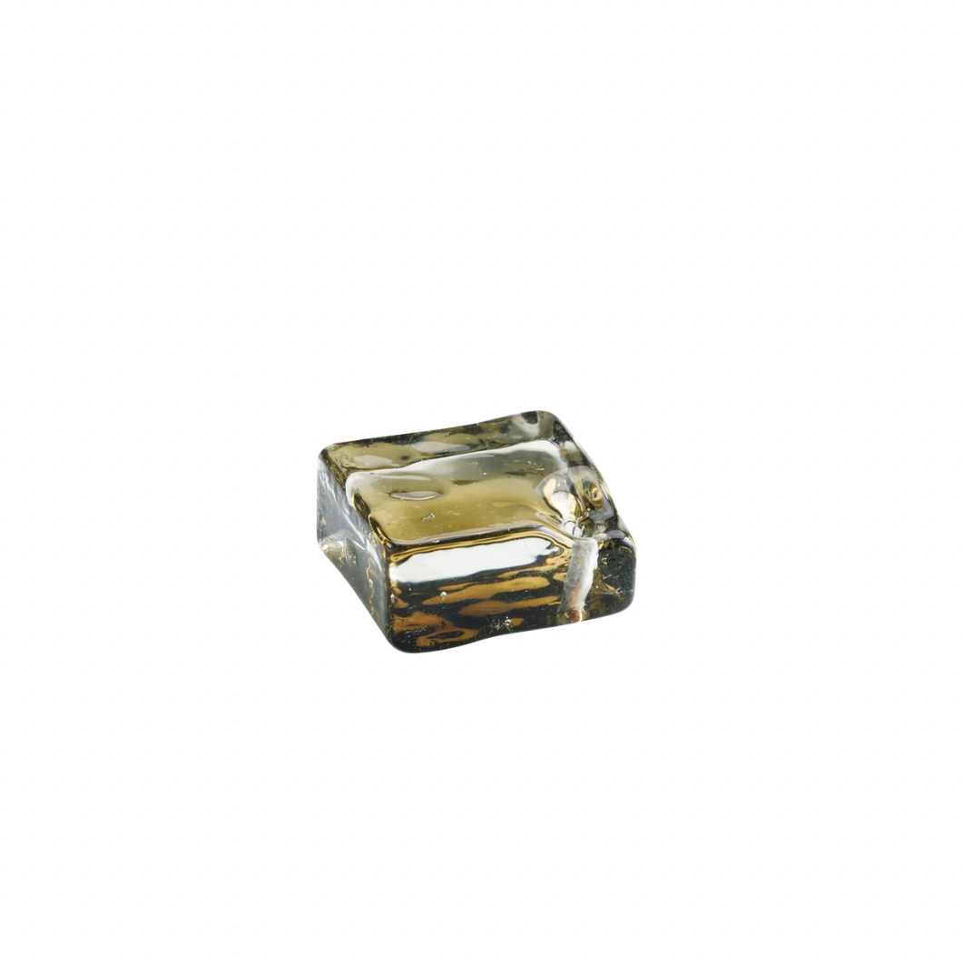 Glass Square Incense Holder - Grey