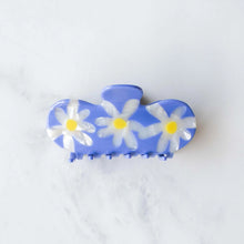 Eco-friendly Daisy Flower Curved Hair Claw Clip - Blue