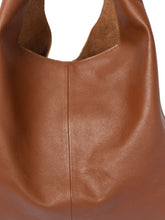 Knot Leather Shoulder Bag - Cognac
