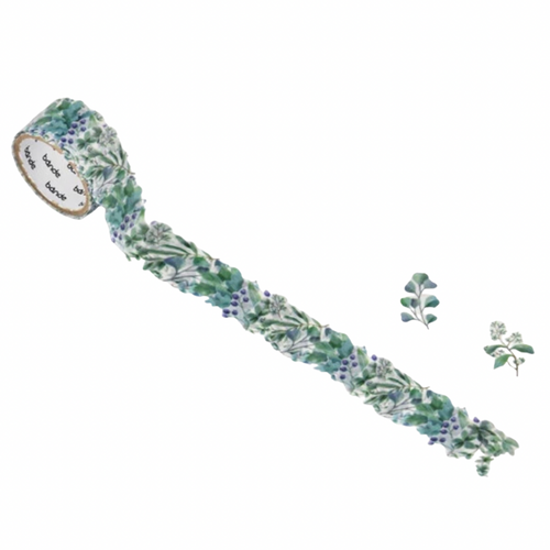 Washi Tape Sticker Roll - Green Bouquet