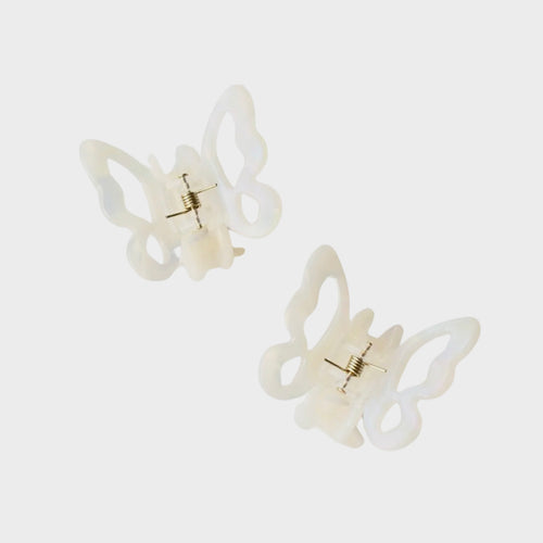 Eco Med Butterfly Clips - Set of 2 - Ivory