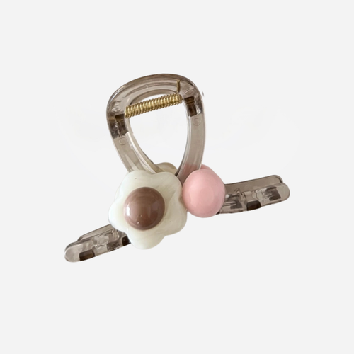 Bella Blossom Claw Clip - Cream