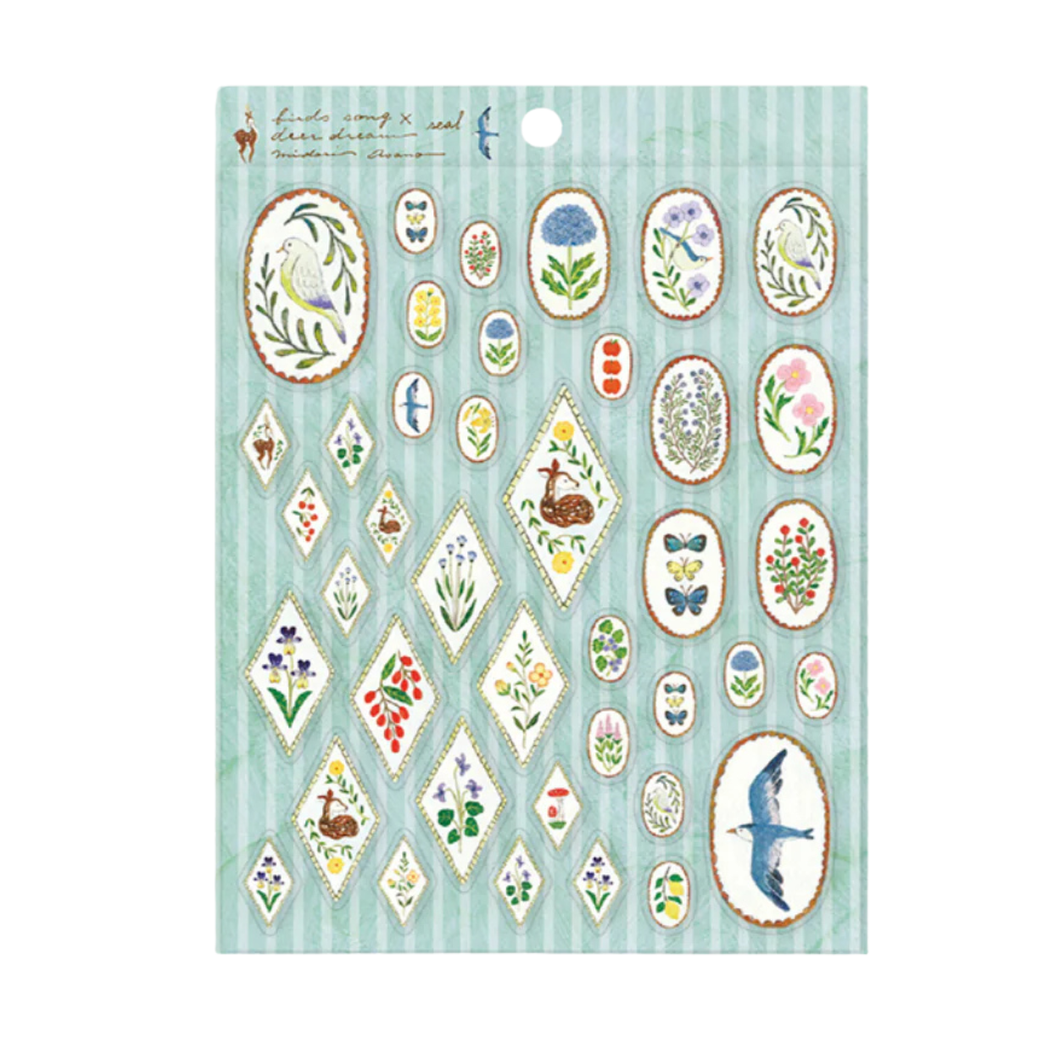 Sticker Sheet - Birds Song x Deer Dream - Midori Asano