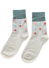 Spring Check Socks - Pastel Teal