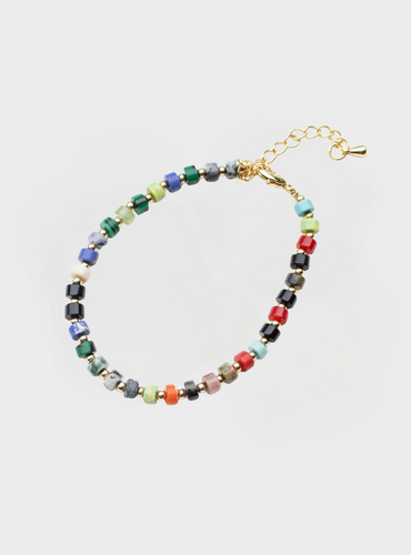 Multi-Colour Natural Stone Beaded Bracelet