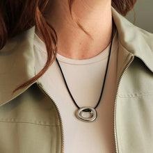 Nila Cord String Necklace - Silver
