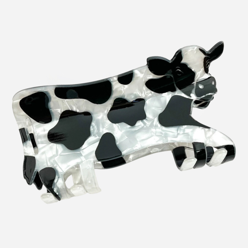 Cow Hair Claw - Black/Iridescent